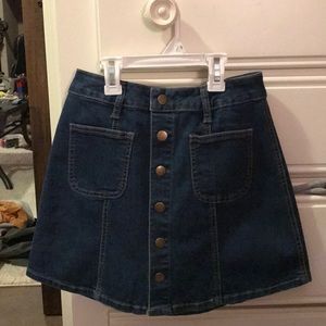 Alterd State Denim Button Down Skirt